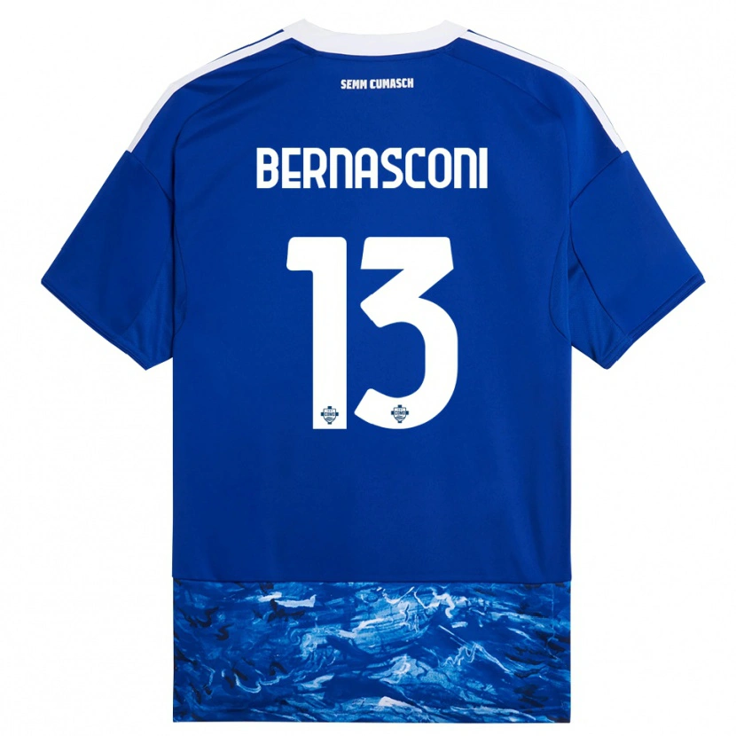 Danxen Homme Maillot Enea Bernasconi #13 Bleu Blanc Tenues Domicile 2025/26 T-Shirt