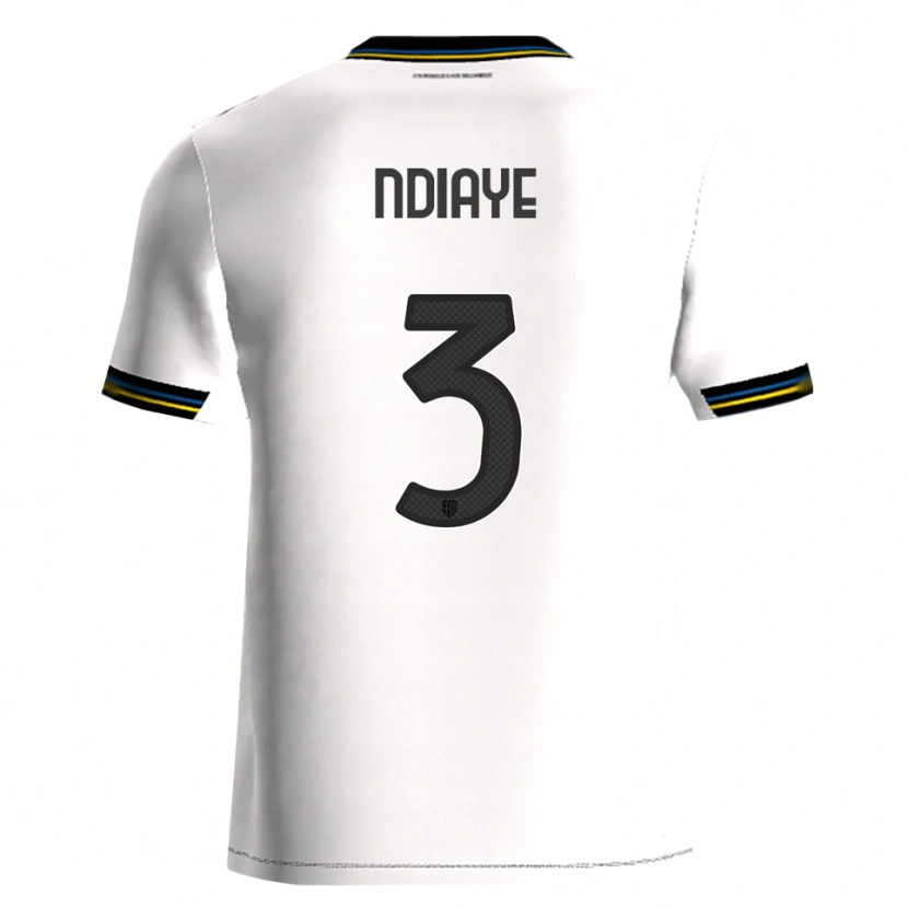 Danxen Homme Maillot Abdoulaye Ndiaye #3 Blanc Noir Tenues Domicile 2025/26 T-Shirt