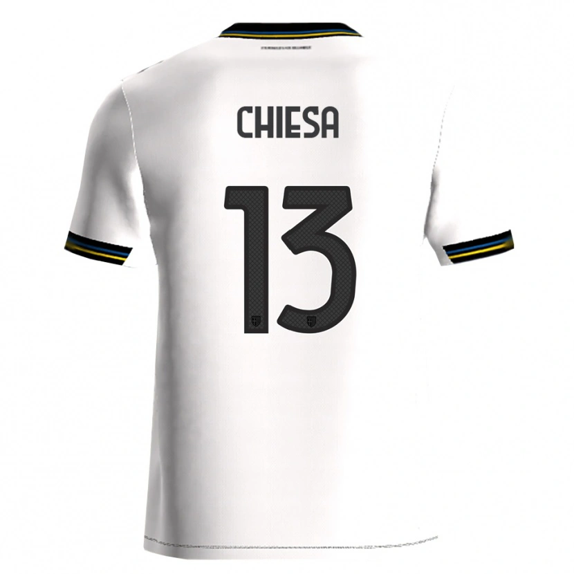 Danxen Homme Maillot Riccardo Chiesa #13 Blanc Noir Tenues Domicile 2025/26 T-Shirt