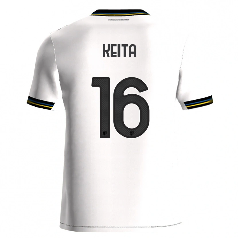 Danxen Homme Maillot Mandela Keita #16 Blanc Noir Tenues Domicile 2025/26 T-Shirt