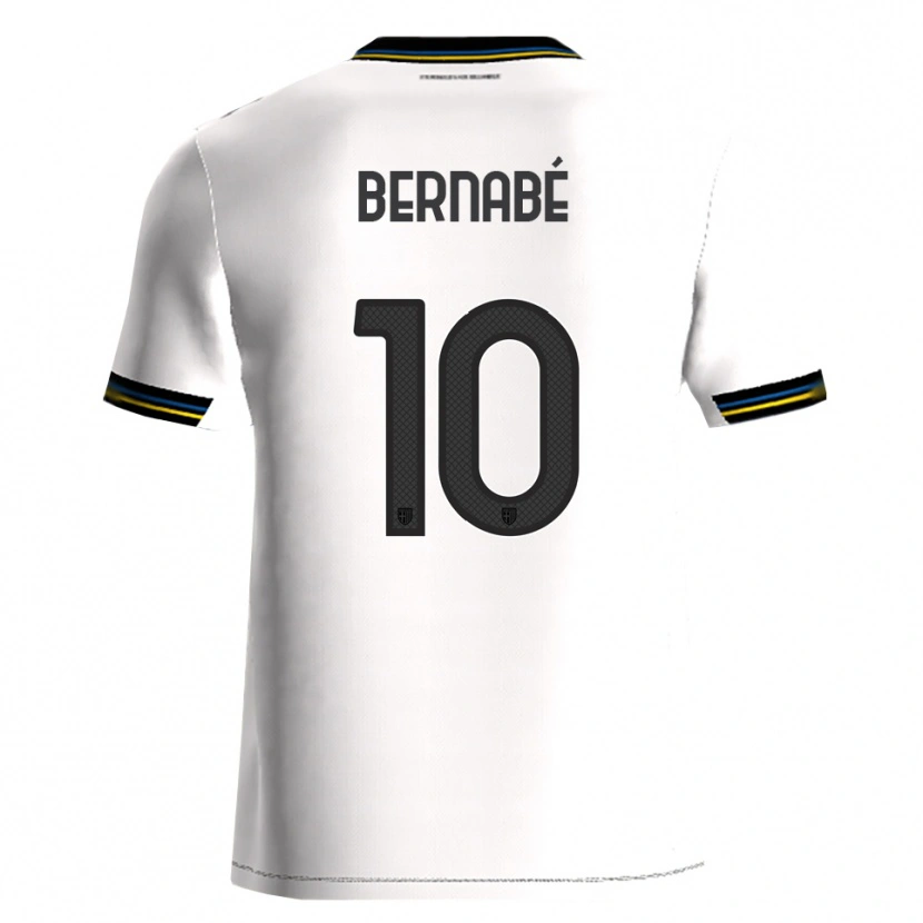 Danxen Homme Maillot Adrián Bernabé #10 Blanc Noir Tenues Domicile 2025/26 T-Shirt