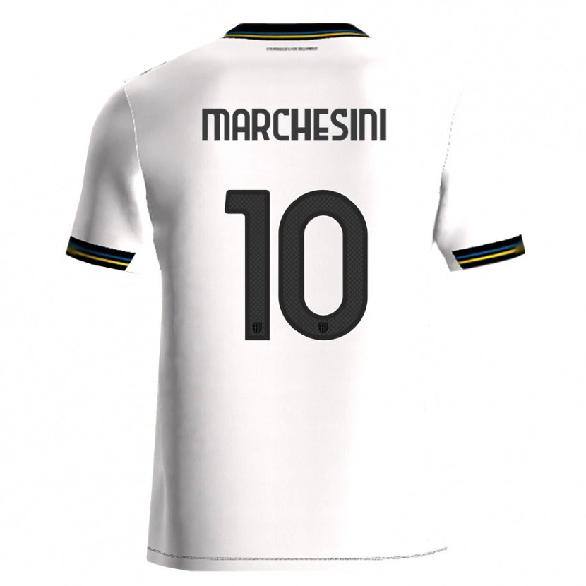 Danxen Homme Maillot Cosimo Marchesini #10 Blanc Noir Tenues Domicile 2025/26 T-Shirt