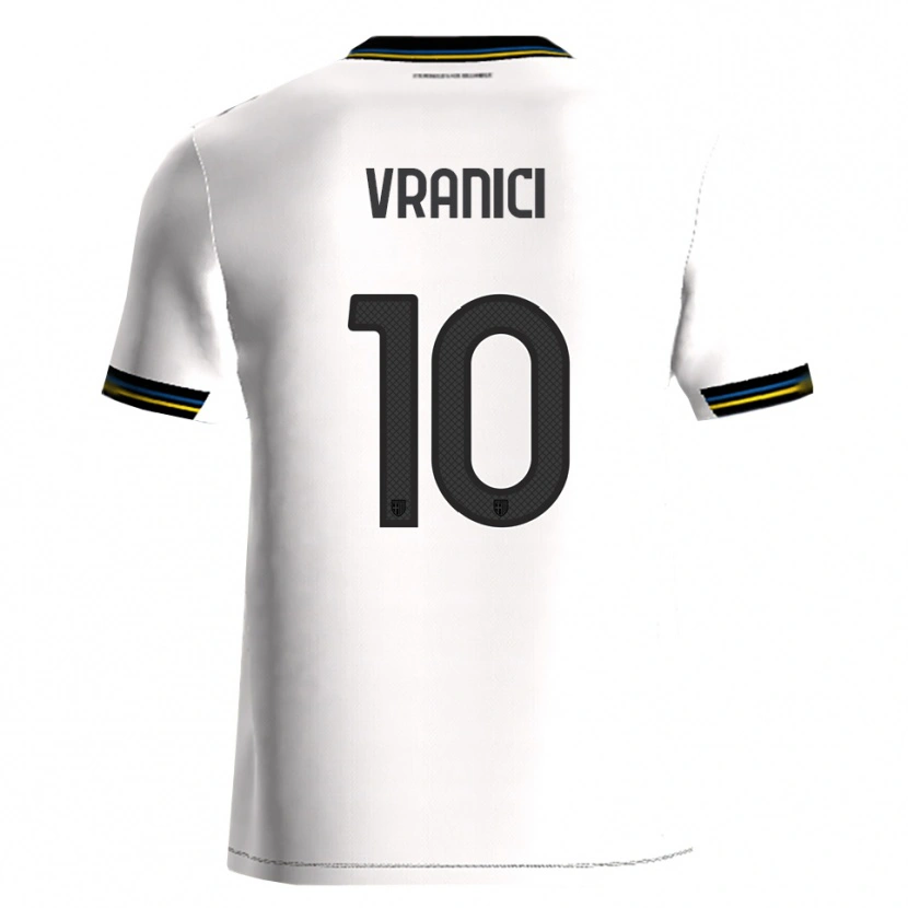 Danxen Homme Maillot Dean Vranici #10 Blanc Noir Tenues Domicile 2025/26 T-Shirt