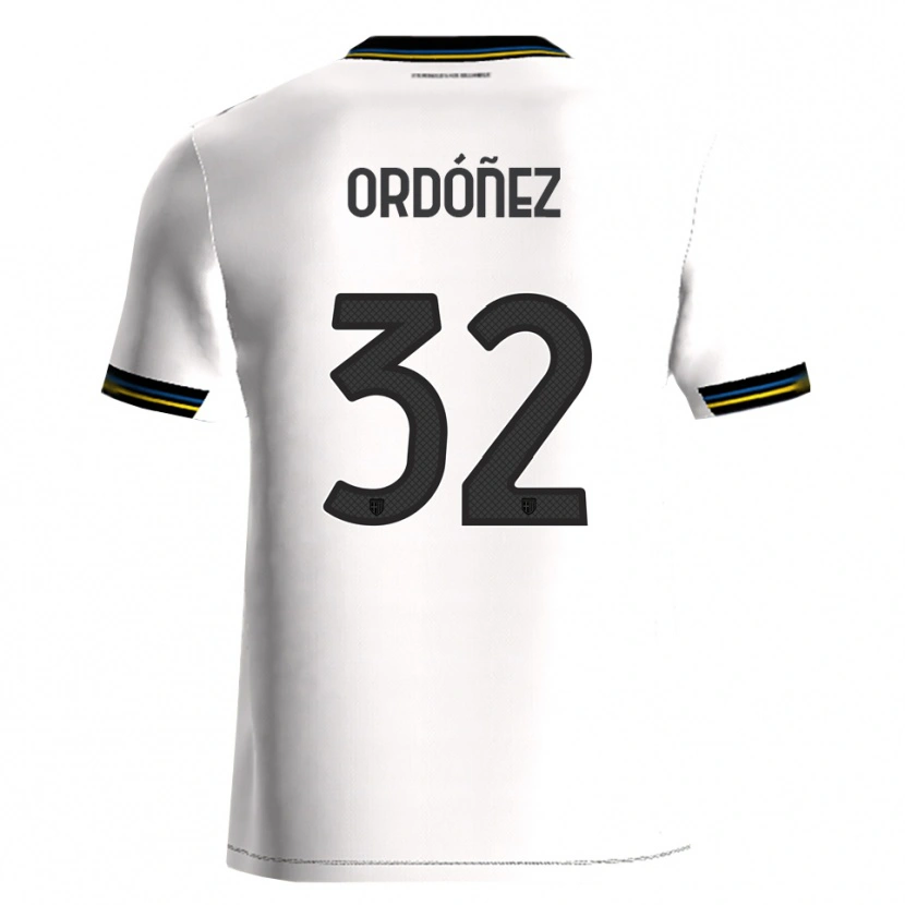 Danxen Homme Maillot Christian Ordóñez #32 Blanc Noir Tenues Domicile 2025/26 T-Shirt