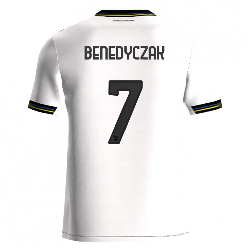 Danxen Homme Maillot Adrian Benedyczak #7 Blanc Noir Tenues Domicile 2025/26 T-Shirt