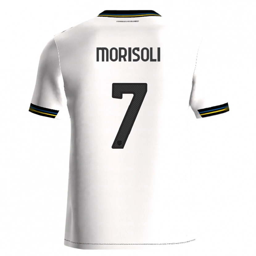 Danxen Homme Maillot Gabriel Morisoli #7 Blanc Noir Tenues Domicile 2025/26 T-Shirt