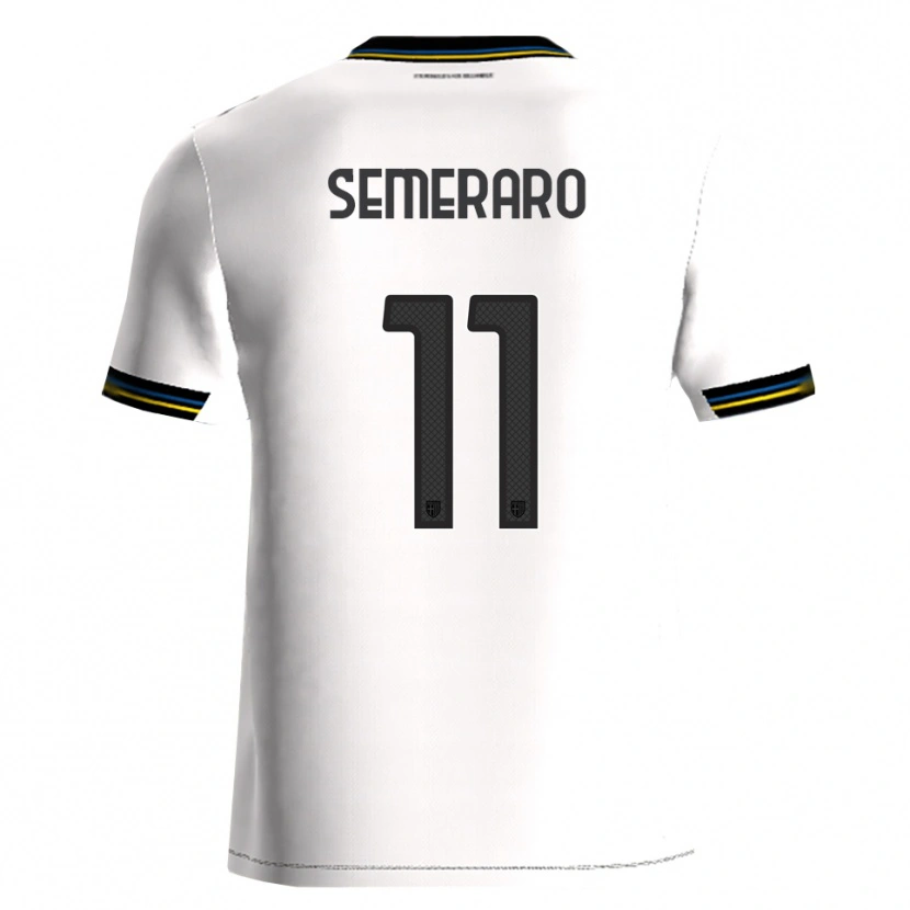 Danxen Homme Maillot Riccardo Semeraro #11 Blanc Noir Tenues Domicile 2025/26 T-Shirt