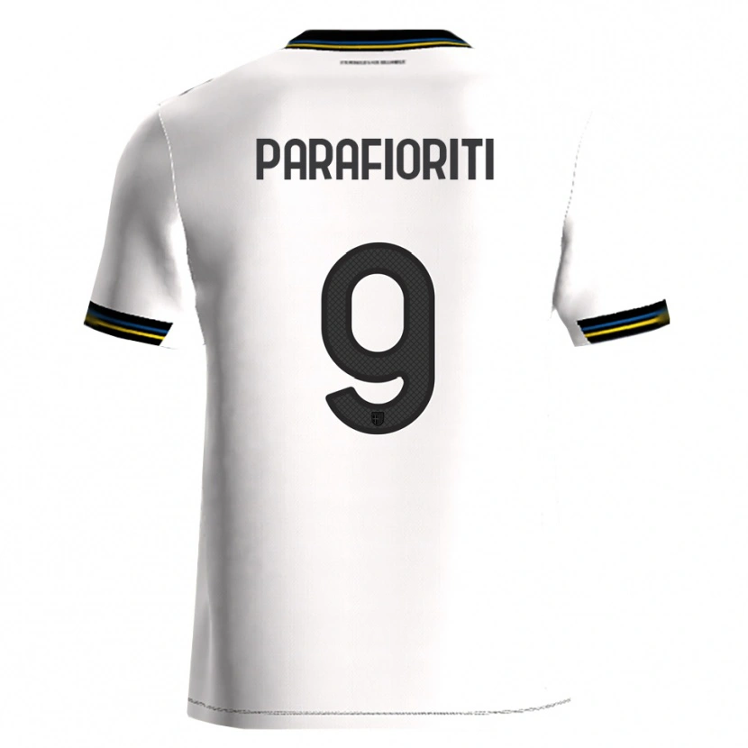 Danxen Homme Maillot Giovanni Parafioriti #9 Blanc Noir Tenues Domicile 2025/26 T-Shirt