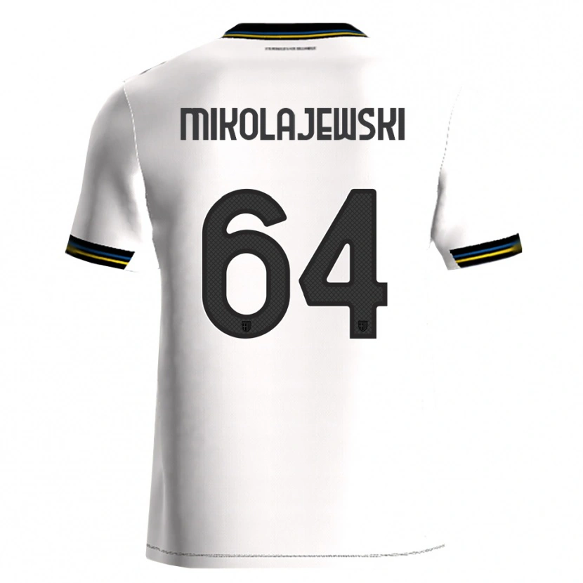 Danxen Homme Maillot Daniel Mikolajewski #64 Blanc Noir Tenues Domicile 2025/26 T-Shirt