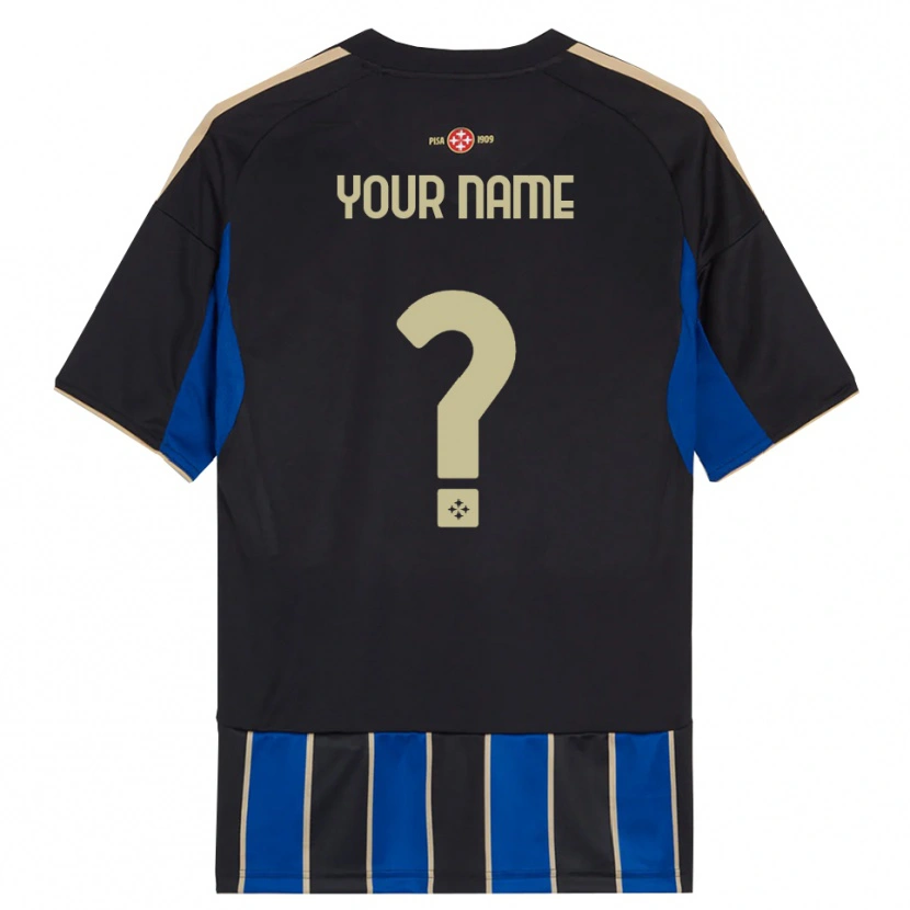 Danxen Homme Maillot Votre Nom #0 Noir Bleu Tenues Domicile 2025/26 T-Shirt