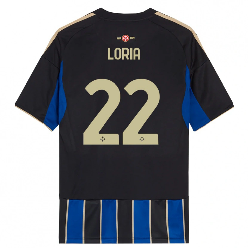 Danxen Homme Maillot Leonardo Loria #22 Noir Bleu Tenues Domicile 2025/26 T-Shirt