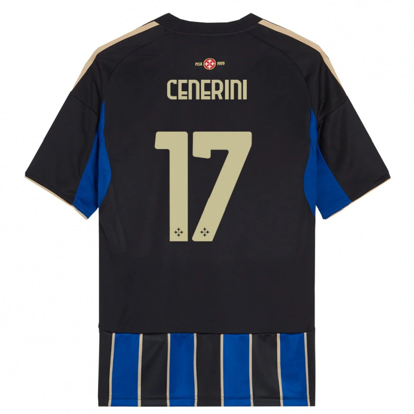 Danxen Homme Maillot Marco Cenerini #17 Noir Bleu Tenues Domicile 2025/26 T-Shirt