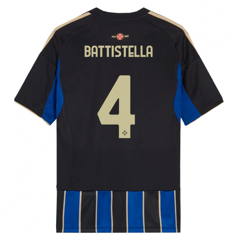 Danxen Homme Maillot Daniel Battistella #4 Noir Bleu Tenues Domicile 2025/26 T-Shirt