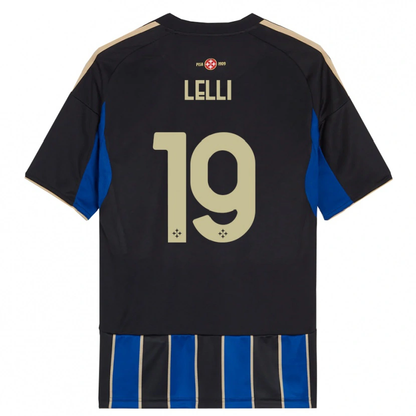 Danxen Homme Maillot Roberto Lelli #19 Noir Bleu Tenues Domicile 2025/26 T-Shirt