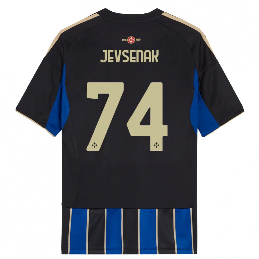 Danxen Homme Maillot Žan Jevšenak #74 Noir Bleu Tenues Domicile 2025/26 T-Shirt