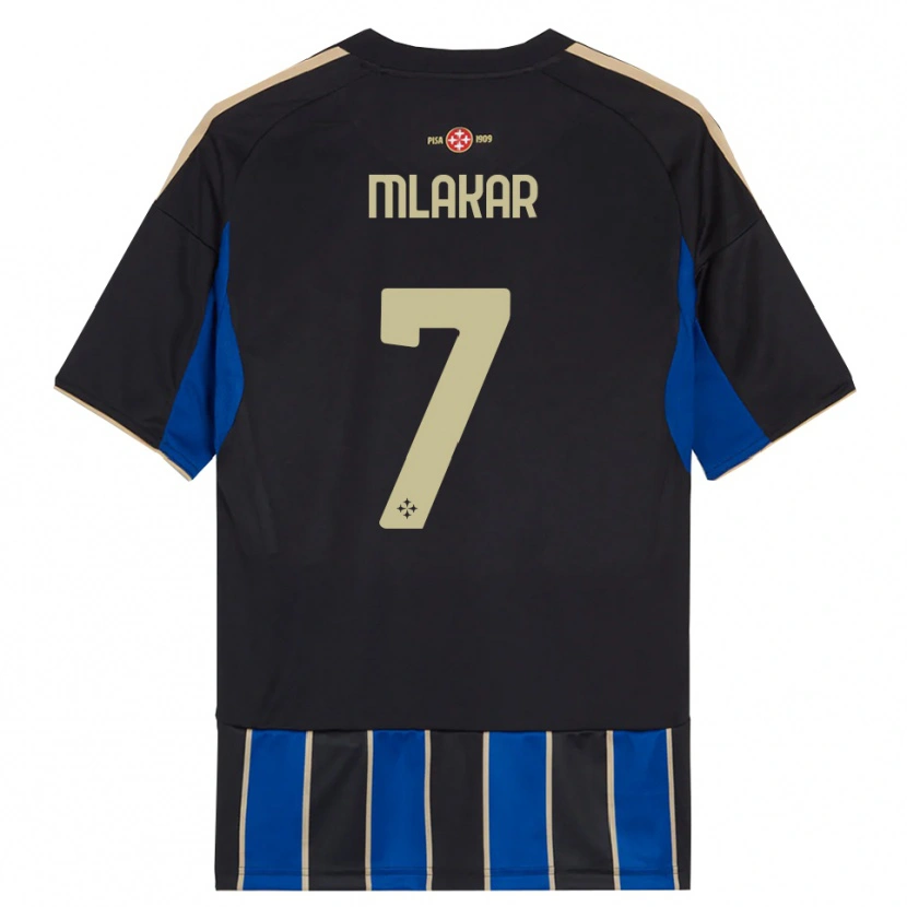 Danxen Homme Maillot Jan Mlakar #7 Noir Bleu Tenues Domicile 2025/26 T-Shirt