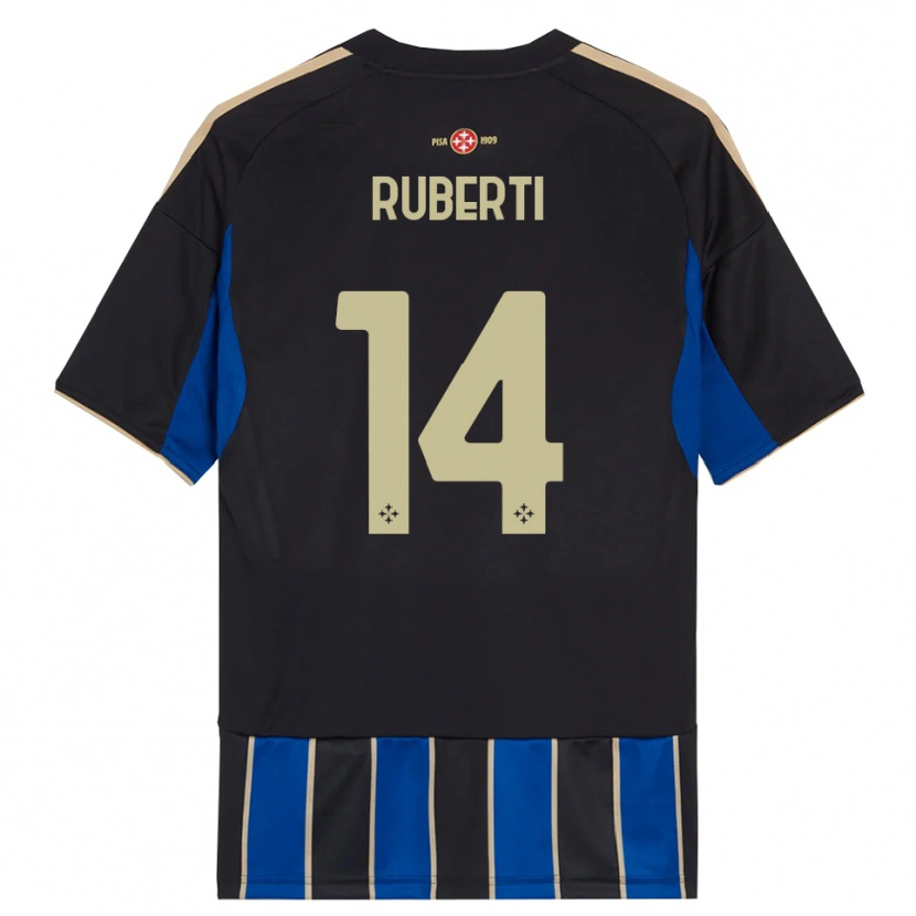 Danxen Homme Maillot Brando Ruberti #14 Noir Bleu Tenues Domicile 2025/26 T-Shirt