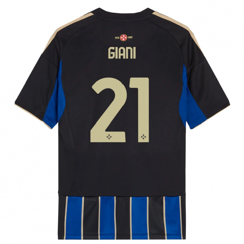 Danxen Homme Maillot Elia Giani #21 Noir Bleu Tenues Domicile 2025/26 T-Shirt