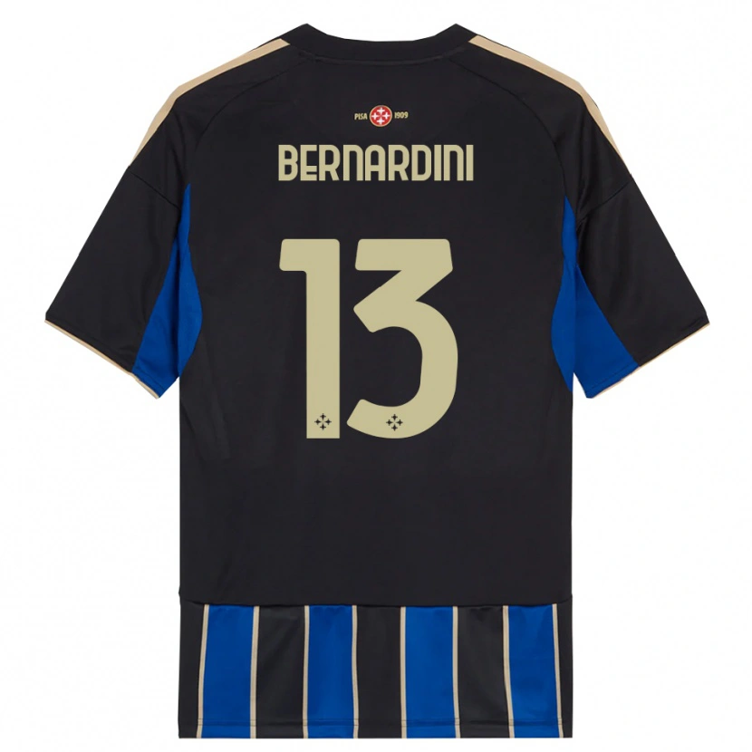Danxen Homme Maillot Andrea Bernardini #13 Noir Bleu Tenues Domicile 2025/26 T-Shirt
