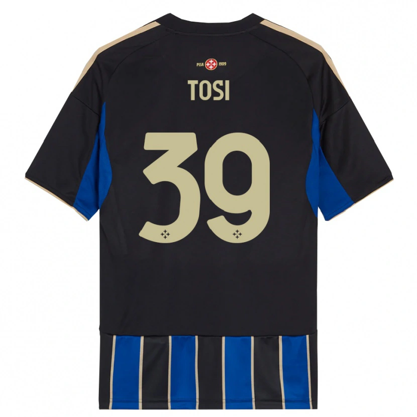 Danxen Homme Maillot Lorenzo Tosi #39 Noir Bleu Tenues Domicile 2025/26 T-Shirt