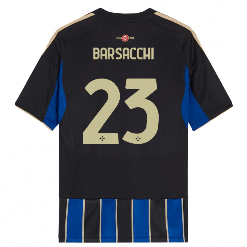 Danxen Homme Maillot Cristian Barsacchi #23 Noir Bleu Tenues Domicile 2025/26 T-Shirt