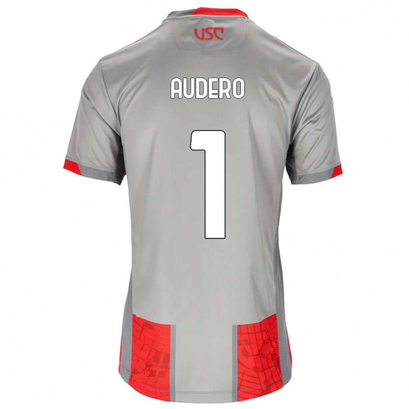Danxen Homme Maillot Emil Audero #1 Rouge Gris Tenues Domicile 2025/26 T-Shirt