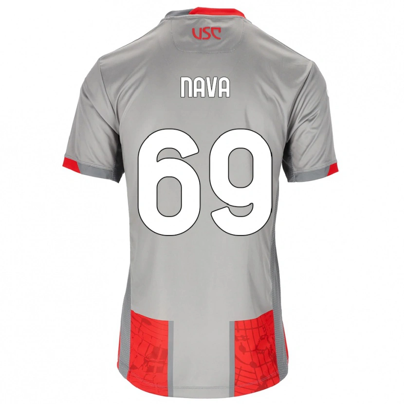 Danxen Homme Maillot Lapo Nava #69 Rouge Gris Tenues Domicile 2025/26 T-Shirt