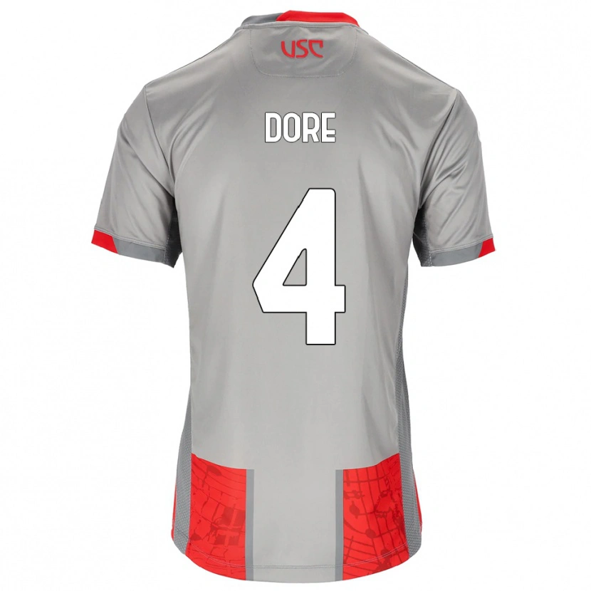 Danxen Homme Maillot Salvatore Dore #4 Rouge Gris Tenues Domicile 2025/26 T-Shirt