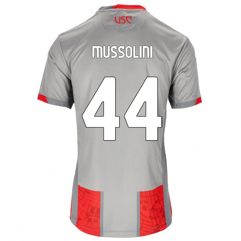 Danxen Homme Maillot Romano Floriani Mussolini #44 Rouge Gris Tenues Domicile 2025/26 T-Shirt