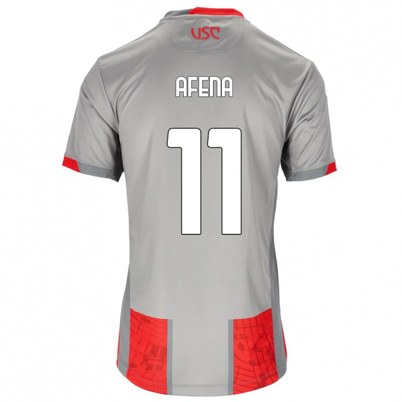 Danxen Homme Maillot Felix Afena-Gyan #11 Rouge Gris Tenues Domicile 2025/26 T-Shirt