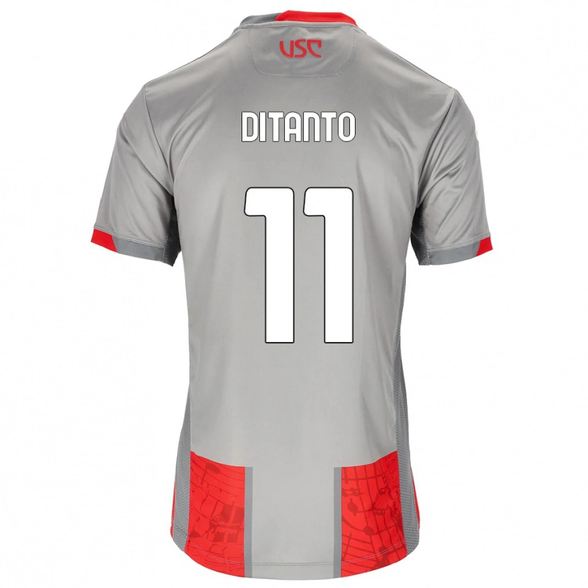 Danxen Homme Maillot Tiziano Ditanto #11 Rouge Gris Tenues Domicile 2025/26 T-Shirt