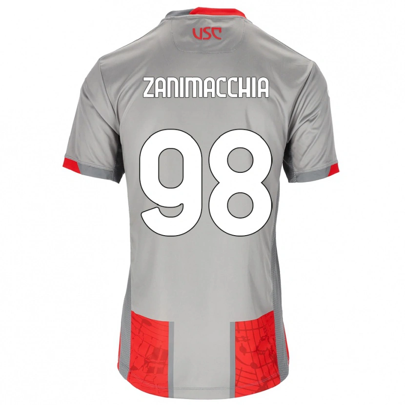 Danxen Homme Maillot Luca Zanimacchia #98 Rouge Gris Tenues Domicile 2025/26 T-Shirt