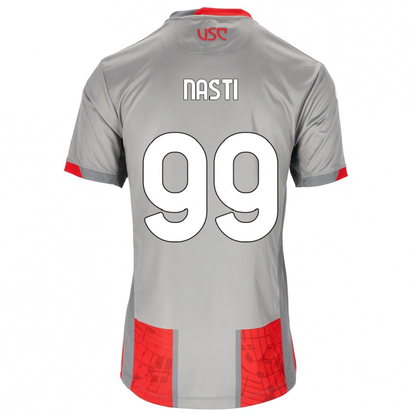 Danxen Homme Maillot Marco Nasti #99 Rouge Gris Tenues Domicile 2025/26 T-Shirt