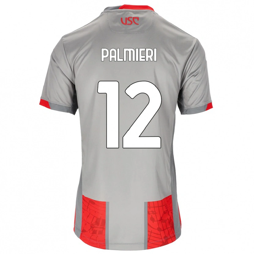 Danxen Homme Maillot Cristian Palmieri #12 Rouge Gris Tenues Domicile 2025/26 T-Shirt