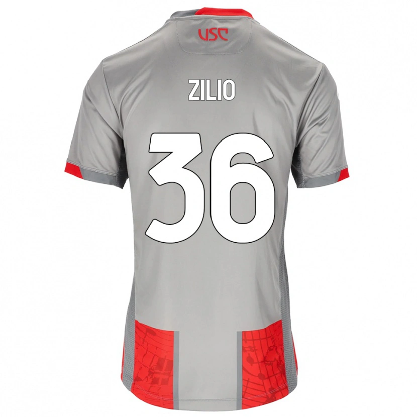 Danxen Homme Maillot Andrea Zilio #36 Rouge Gris Tenues Domicile 2025/26 T-Shirt