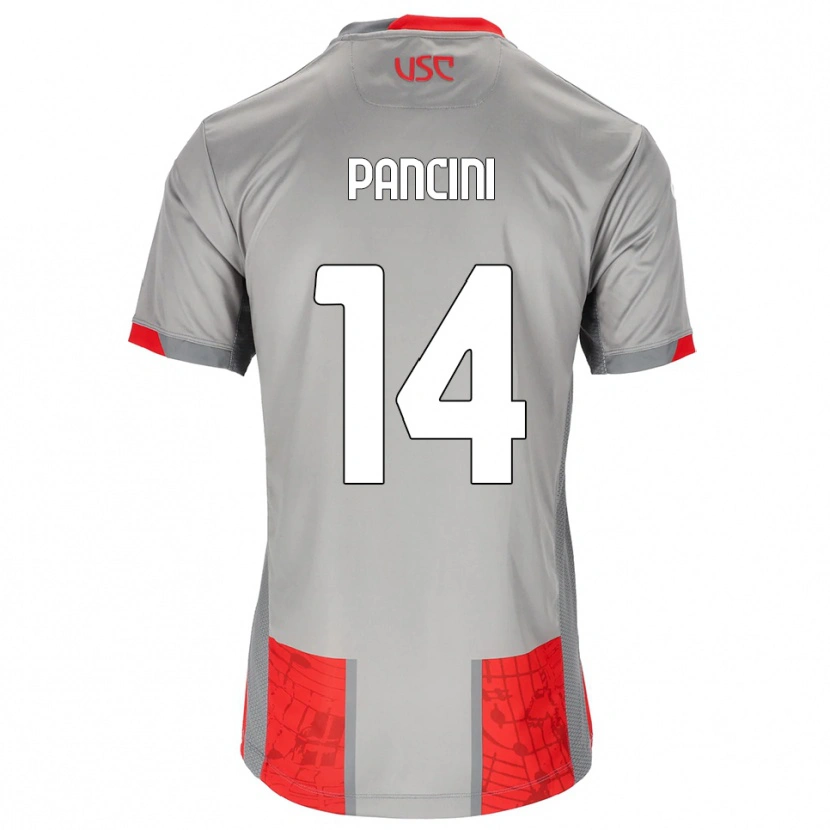 Danxen Homme Maillot Alex Pancini #14 Rouge Gris Tenues Domicile 2025/26 T-Shirt