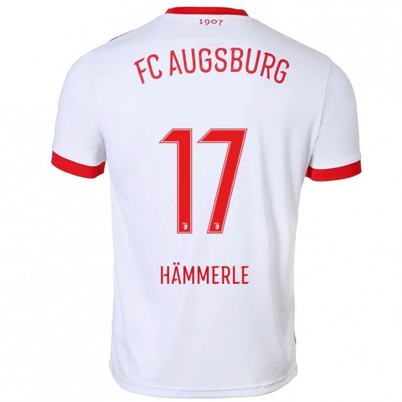 Danxen Homme Maillot Mauro Hämmerle #17 Blanc Rouge Tenues Domicile 2025/26 T-Shirt