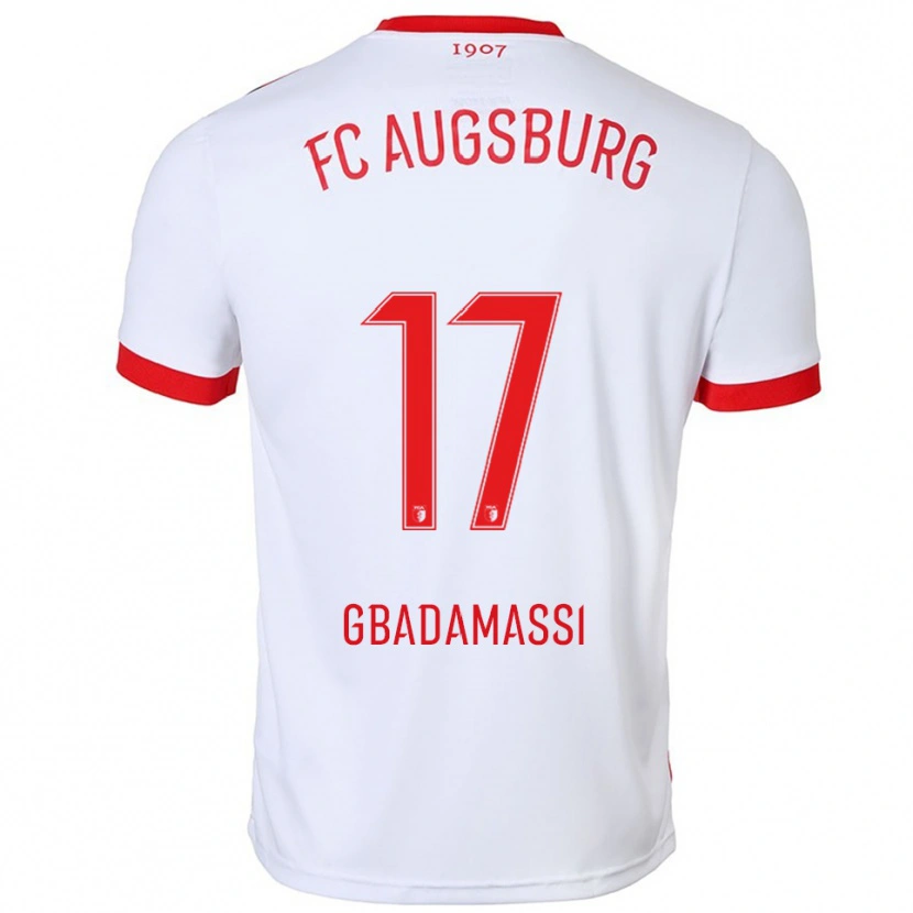 Danxen Homme Maillot Rayane Gbadamassi #17 Blanc Rouge Tenues Domicile 2025/26 T-Shirt