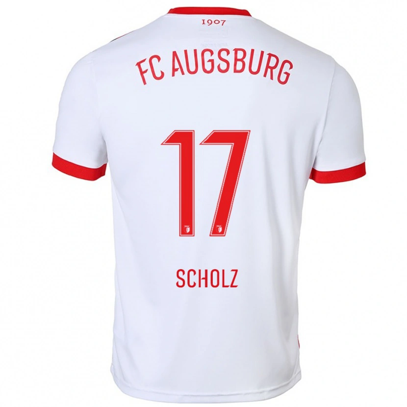 Danxen Homme Maillot Jerome Scholz #17 Blanc Rouge Tenues Domicile 2025/26 T-Shirt