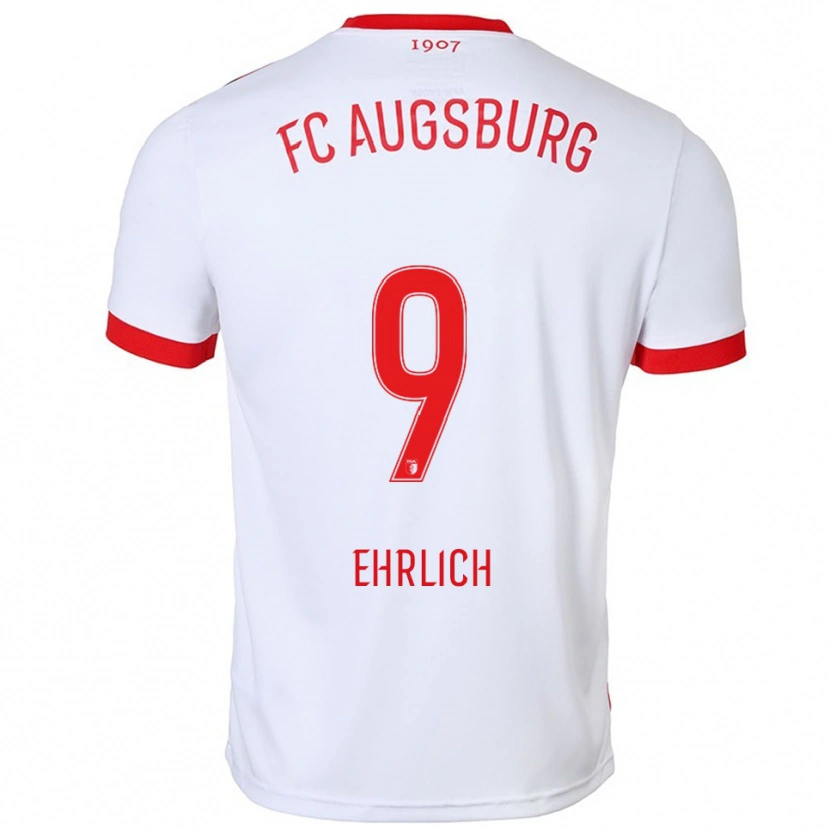 Danxen Homme Maillot Lucas Ehrlich #9 Blanc Rouge Tenues Domicile 2025/26 T-Shirt