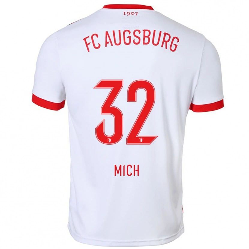 Danxen Homme Maillot Fabian Mich #32 Blanc Rouge Tenues Domicile 2025/26 T-Shirt