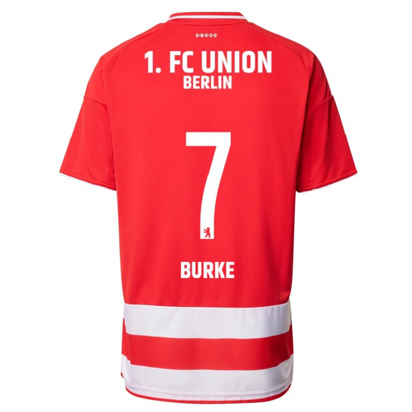 Danxen Homme Maillot Oliver Burke #7 Rouge Blanc Tenues Domicile 2025/26 T-Shirt