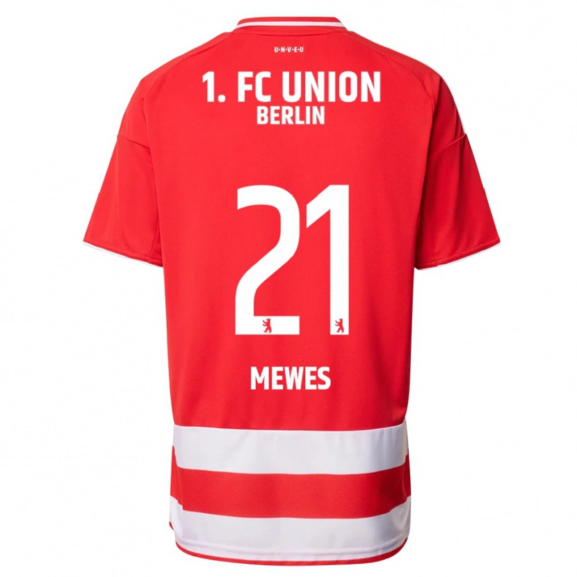 Danxen Homme Maillot Gennaro Mewes #21 Rouge Blanc Tenues Domicile 2025/26 T-Shirt