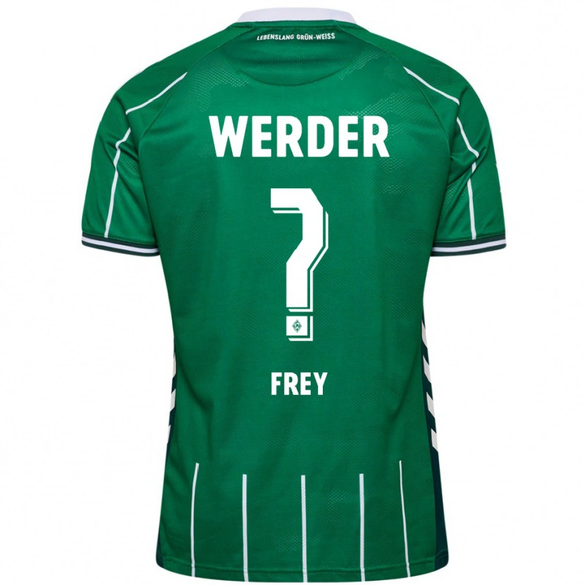 Danxen Homme Maillot Elias Frey #0 Vert Blanc Tenues Domicile 2025/26 T-Shirt