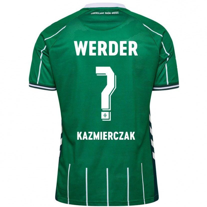 Danxen Homme Maillot Daniel Kazmierczak #0 Vert Blanc Tenues Domicile 2025/26 T-Shirt