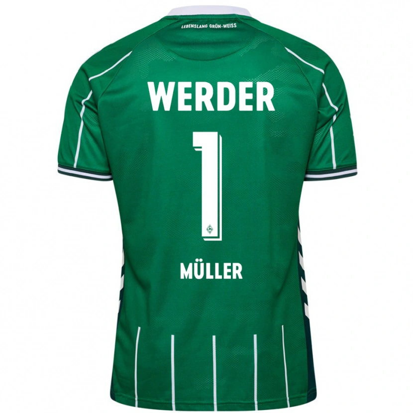 Danxen Homme Maillot Vincent Müller #1 Vert Blanc Tenues Domicile 2025/26 T-Shirt