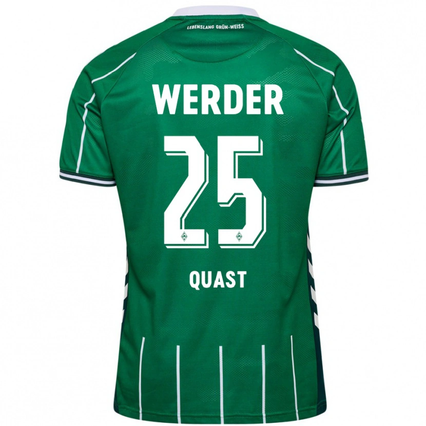 Danxen Homme Maillot Soenke Quast #25 Vert Blanc Tenues Domicile 2025/26 T-Shirt