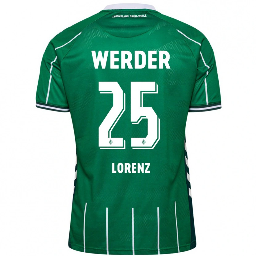 Danxen Homme Maillot Jacob Lorenz #25 Vert Blanc Tenues Domicile 2025/26 T-Shirt