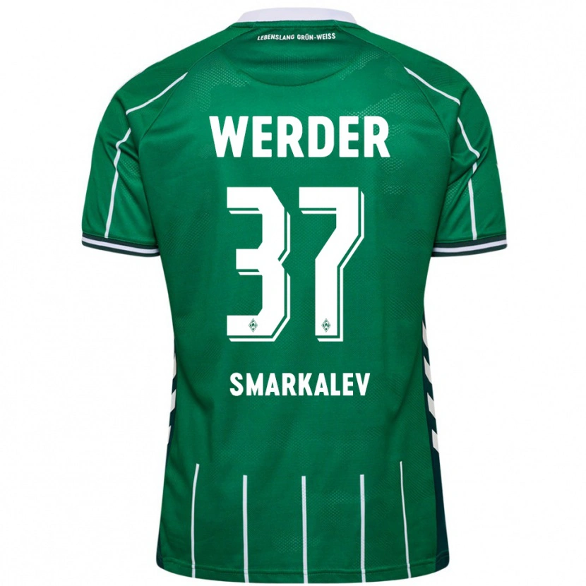 Danxen Homme Maillot Stefan Smarkalev #37 Vert Blanc Tenues Domicile 2025/26 T-Shirt