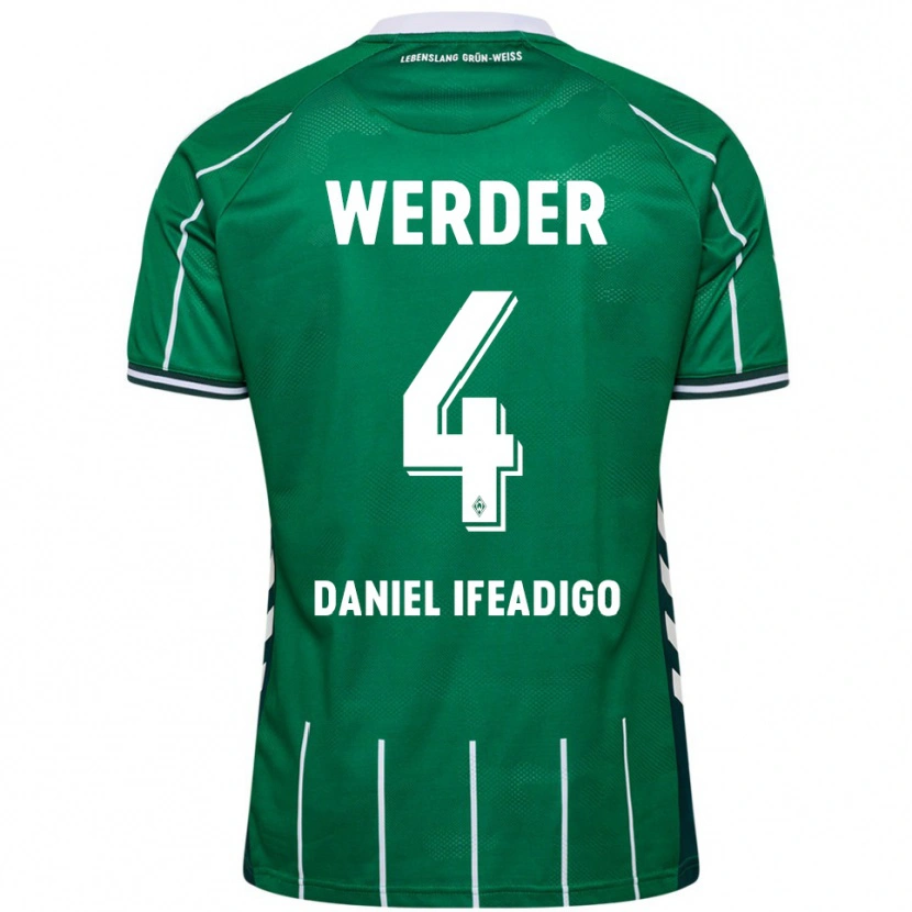 Danxen Homme Maillot Kamsiyonna Daniel Ifeadigo #4 Vert Blanc Tenues Domicile 2025/26 T-Shirt